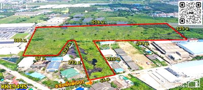 ที่ดิน สมุทรสาคร : ขายที่สร้างโรงงานทุกประเภท 66 ไร่ สีม่วง สมุทรสาคร พื้นที่กว้างด้านใน เทรลเลอร์สะดวก ระบายก็สะดวก – KK1949S