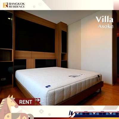Condos for rent :  Villa Asoke ⭐ Beautiful unit, ready to move in, newly available 💚 Near MRT Phetchaburi 