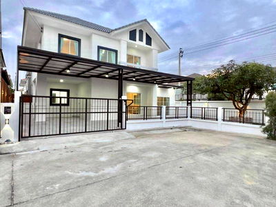 บ้านเดี่ยว แจส กรีน วิลเลจ คู้บอน : บ้านเดี่ยวหลังมุม คลองสามวา เลียบคลองสอง หมุ่บ้านแลนซีโอ  นัดชมบ้าน 085-318-6868