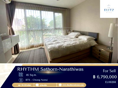 ขายคอนโด : ✨ที่สุดของความ Exclusive ✨ห้องมุม RHYTHM สาทร-นราธิวาส ผนังไม่ติดใคร (ข้างเดียว) อยู่สบายเหมือนอยู่บ้าน 🎉