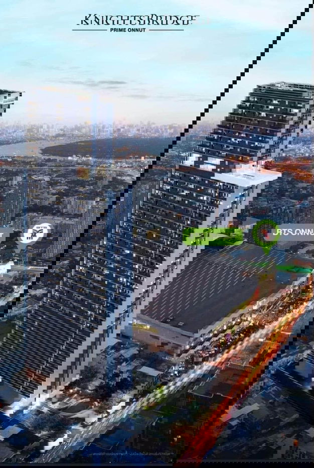 รูป 🔥🚝ห้องสวย เพดานสูงโปร่ง คอนโด “ Knightsbridge Prime Onnut “ BTS อ่อนนุช 700 ม. ฟรีรถรับส่ง วิวโค้งแม่น้ำ ห้างบิ๊กซี&โลตัส อ่อนนุช 😘 - รูปที่ 10/15