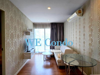 คอนโดให้เช่า : ให้เช่า🚝 We condo เอกมัย-รามอินทรา เฟอร์ฯ ครบ ราคาดี วิวสระ (ใกล้ MRTสายสีชมพู)📱Line: @promptcondo