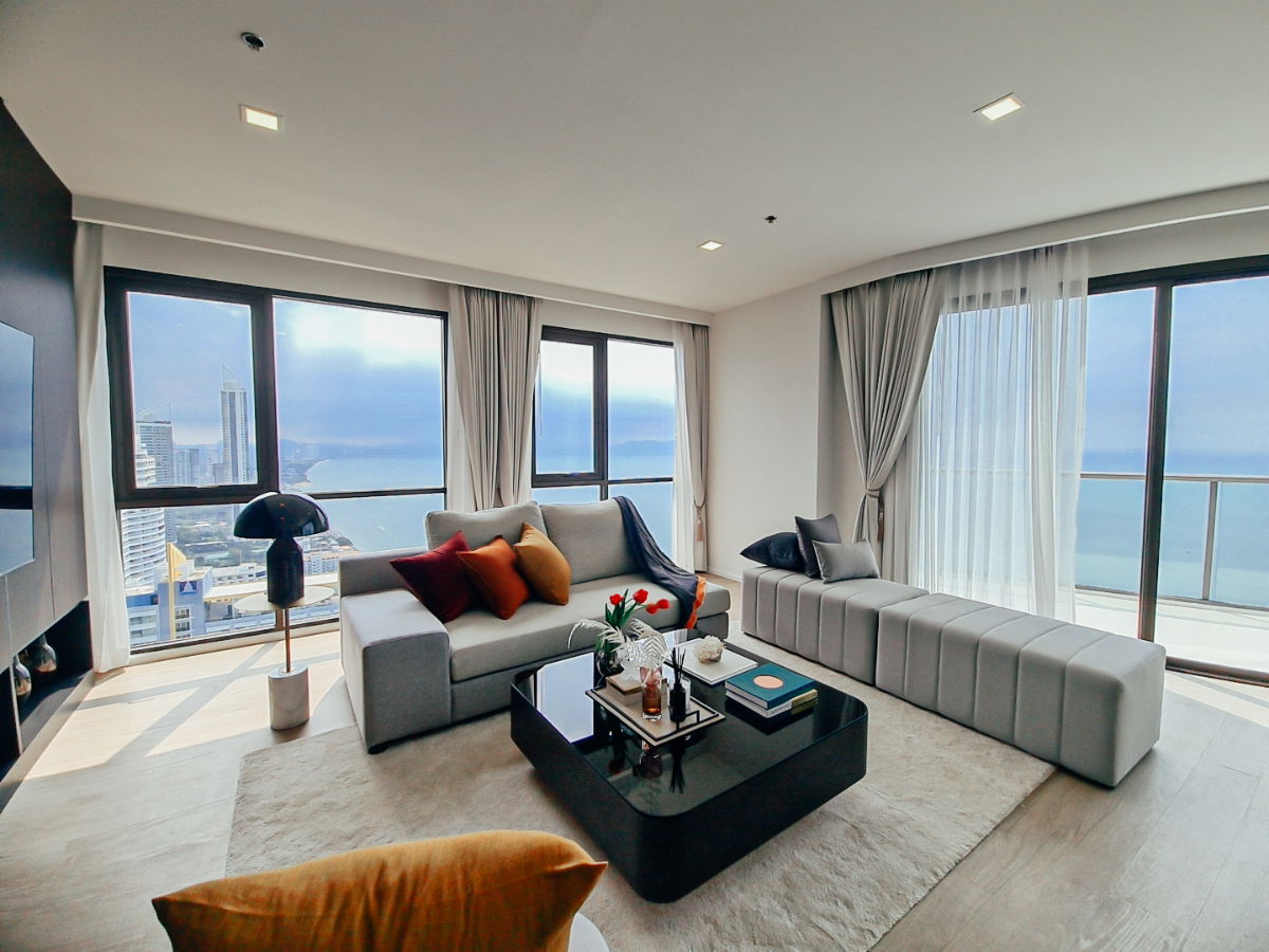 รูป ขายเพนท์เฮาส์พัทยา ชั้น 38 (ชั้นบนสุด) โครงการแอราส บีชฟร้อนท์ วิวชายหาดจอมเทียนกว้าง 180 องศา - รูปที่ 8/23