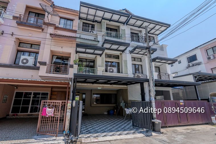3-bed townhouse for sale, 21.9 sq wah, Baan Klang Muang Ratchada-Mengjai 1