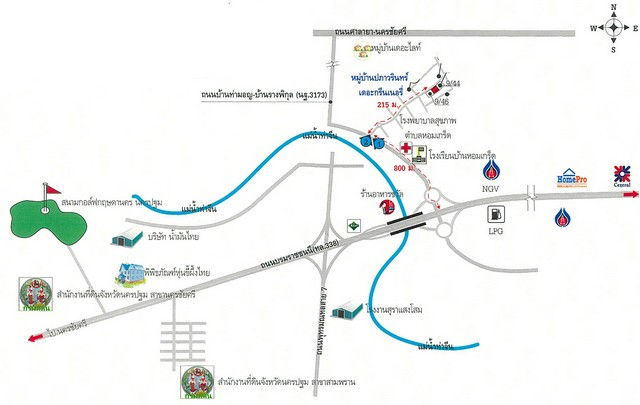 รูป K00732 ขายบ้าน หมู่บ้านปภาวรินทร์ เดอะกรีนเนอรี่ อำเภอสามพราน - รูปที่ 4/8