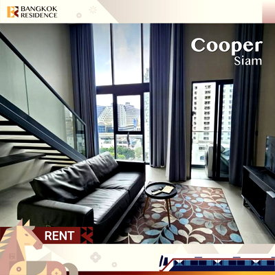คอนโดให้เช่า :  Cooper Siam 💎Duplex 1 Bedroom  วิวเมือง มีเฟอร์&เครื่องใช้ไฟฟ้า💖 ใกล้ BTS สนามกีฬาแห่งชาติ 