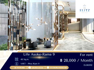 คอนโดให้เช่า : ✨ ที่สุดของไลฟ์สไตล์ Life Asoke-Rama 9 ห้องสวย วิวสวนลอยฟ้า พักผ่อนระดับ 5 ดาวได้ทุกวัน 💕