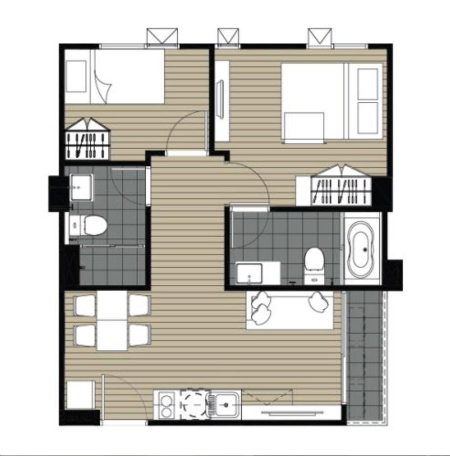 รูป ให้เช่าคอนโด พอส สุขุมวิท 107 ย่านแบริ่ง บางนาใกล้รฟฟ. ไลน์ @metamorphosis4289  - รูปที่ 1/30
