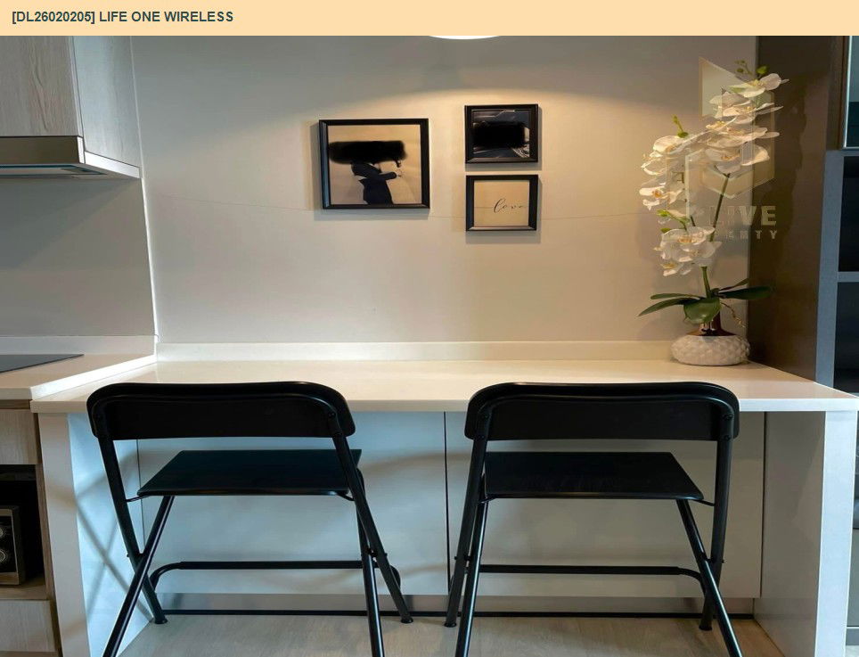 รูป DL26020205 ให้เช่าคอนโด ไลฟ์ วัน ไวร์เลส (Life One Wireless) ใกล้ BTS เพลินจิต พร้อมเข้าอยู่ โทรด่วน 0656133286 LineID @534wlwof - รูปที่ 4/9