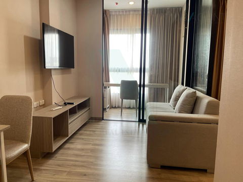 For rent condo NICHE MONO CHAROEN NAKORN Building 1, Floor 8,1 bed room, Room size 34 sqm