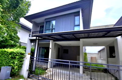 เช่าบ้านเดี่ยว ถนนหลวงแพ่ง : ให้เช่า บ้านเดี่ยว2ชั้น 52ตรว.สไตล์โมเดิร์น ถนน คู่ขนานมอเตอร์เวย์ ใกล้สนามบินสุวรรณภูมิ