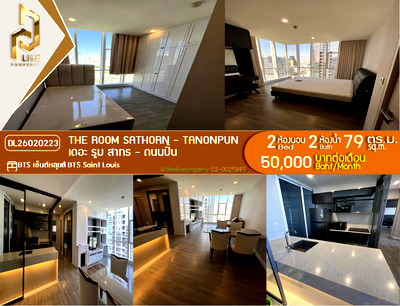 เช่าคอนโด BTS เซนต์หลุยส์ : DL26020223 ให้เช่าคอนโด เดอะ รูม สาทร - ถนนปั้น (The Room Sathorn - TanonPun) ใกล้ BTS เซ็นต์หลุยส์ พร้อมเข้าอยู่ โทรด่วน 0656133286 LineID @534wlwof