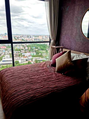 Condos for sale Makro Nakhon In : Condo for sale, The Line Wong Sawang, 1 bedroom, 25th floor, near Big C Wong Sawang.
