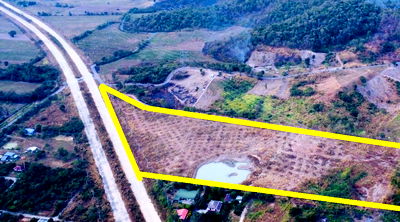 ขายที่ดิน : ขายที่ดินเปล่า 25 ไร่ หน้ากว้าง 300 เมตร ติดถนนมอเตอร์เวย์ M6 โคราช กม.62 ฝั่งขาออกไป ปากช่อง ก่อนถึงจุดพักรถ แก่งคอย กม.64 ตำบลทับกวาง