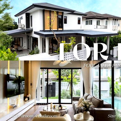 Houses for rent Chiang Mai :  Infinite NINE Pool Villa Payap 2-story Modern Luxury Pool Villa, newly renovated.