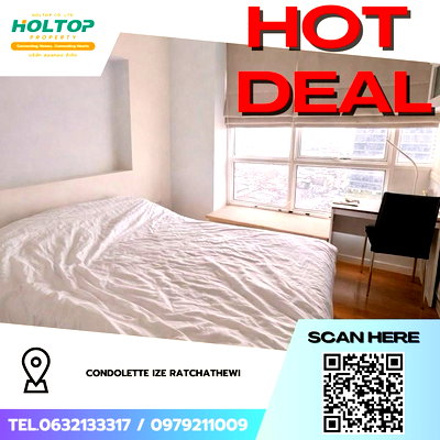 Condos for rent : #Z4533💥 080269 🔥 Condo for Rent: Condolette Ize Ratchathewi