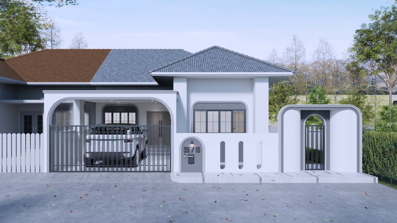 ขายบ้านเดี่ยว : ขายบ้านเดี่ยว เกาะแก้ว เจ้าฟ้าการ์เด้นโฮม 3 พื้นที่ 51 ตร.วา