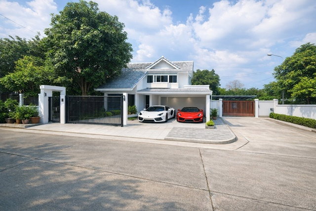 รูป ใกล้ MRT สัมมากร 1กม.ให้เช่าบ้านเดี่ยว 2 ชั้น หัวมุม 3-4นอน 3น้ำ รายล้อมโรงพยาบาลเกษมราษฏร์ ทะเลสาบ 65ตร.วา 265 ตร.ม. - รูปที่ 1/8