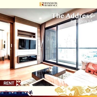 เช่าคอนโด BTS เซนต์หลุยส์ :   The Address Sathorn 12 🌃 Spacious & Stylish with Stunning  View 💫  ใกล้ BTS เซนต์หลุยส์ 