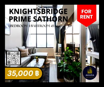คอนโดให้เช่า : 🟨🟨🟦🟦[ ให้เช่า ] Knightsbridge Prime Sathorn รหัส MB102-02X🟦🟦🟨🟨 คลิ๊ก‼️ Akara Real Estate ✅✅✅ "ตอบไว ทันใจ ใส่ใจทุกขั้นตอน"