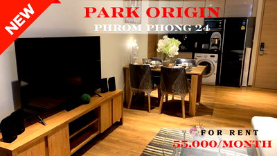 Condos for rent BTS Phrom Phong : 🍀🍀🍀Stylish room✨ For Rent 📌Park Origin Phromphong (Line:@rent2022) Good price & Ready to move in!! A02046