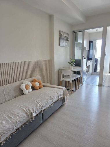 Cheapest in the project! ‼️ Niche id @ Pakkret Station for rent 🔥 Beautiful room, fully furnished + washing machine included📍