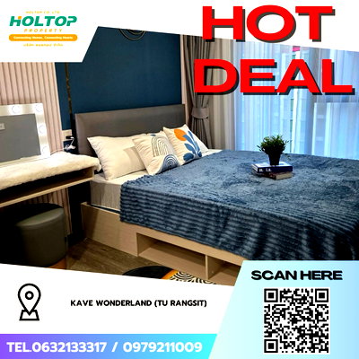 Condos for rent : #Z4537💥 090269 🔥 Condo for Rent: Kave Wonderland (TU Rangsit)