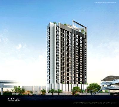 Condos for rent BTS Bang Bua : High ceiling room for rent!! COBE Kaset-Sripatum: STUDIO 22nd floor, size 26.7 sq m.