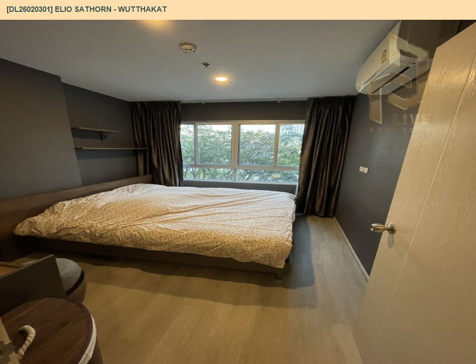 รูป DL26020301 ให้เช่าคอนโด เอลลิโอ สาทร - วุฒากาศ (Elio Sathorn - Wutthakat) ใกล้ BTS วุฒากาศ พร้อมเข้าอยู่ โทรด่วน 0614453194 LineID @162cjixi - รูปที่ 4/11