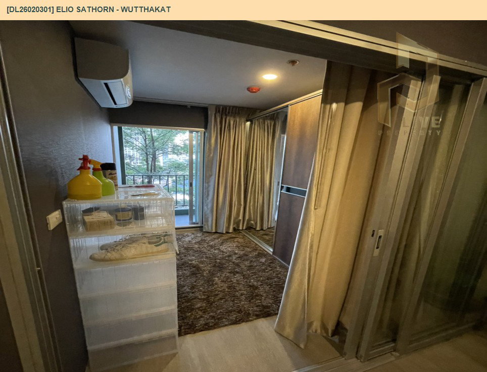 รูป DL26020301 ให้เช่าคอนโด เอลลิโอ สาทร - วุฒากาศ (Elio Sathorn - Wutthakat) ใกล้ BTS วุฒากาศ พร้อมเข้าอยู่ โทรด่วน 0614453194 LineID @162cjixi - รูปที่ 10/11