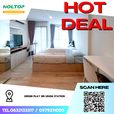 Condos for rent : #Z4554💥 090269 🔥Condo for Rent: Origin Play Sri Udom Station