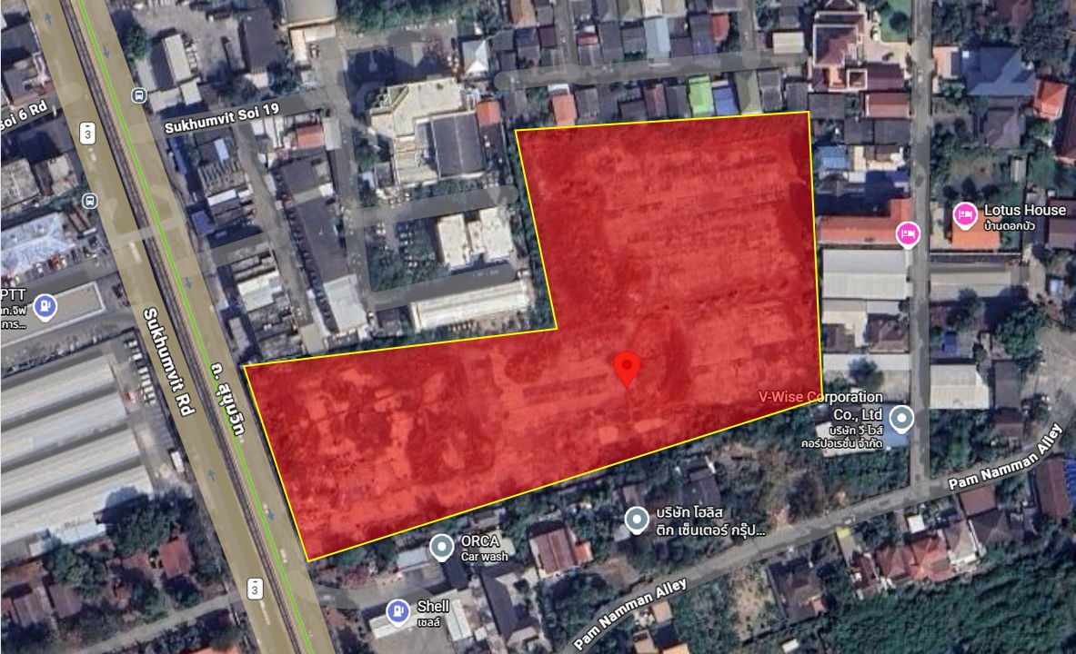 รูป ขายที่ดินติดถนนสุขุมวิท ใกล้บีทีเอสโรงเรียนรายเรือ ทำเลทอง เข้าถึงง่าย - รูปที่ 1/4