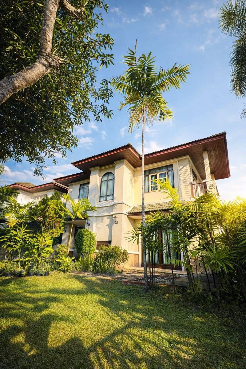 บ้านเดี่ยวให้เช่า : บ้านให้เช่า หมู่บ้านฟ้าหลวง สันกำแพง – บ้านเดี่ยว บรรยากาศเงียบสงบ เฟอร์นิเจอร์พร้อมอยู่ (R905) T.0946511456