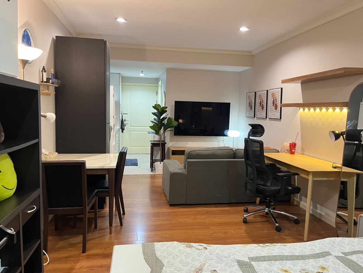 รูป Grand Park View Asoke ห้องสตูดิโอชั้น 12 ระเบียงใหญ่ติดสวน ตกแต่งใหม่ - รูปที่ 16/35