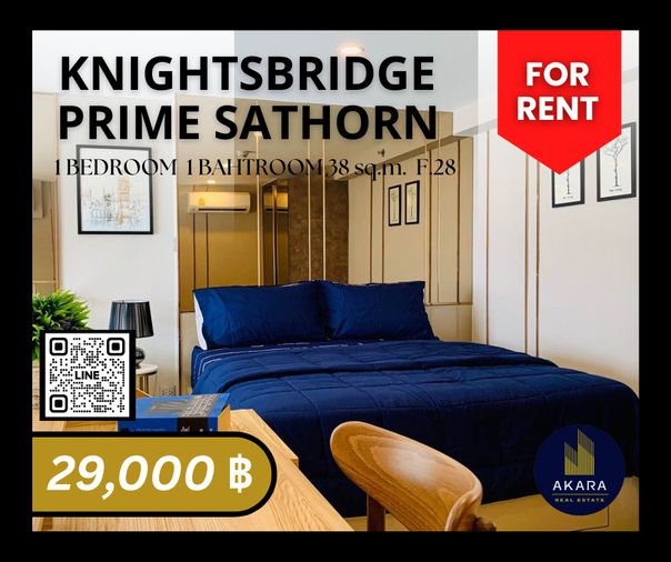 🟨🟨🟦🟦[ ให้เช่า ] Knightsbridge Prime Sathorn รหัส MB102-02J🟦🟦🟨🟨 คลิ๊ก‼️ Akara Real Estate ✅✅✅ "ตอบไว ทันใจ ใส่ใจทุกขั้นตอน"