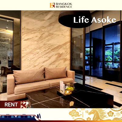 Condos for rent :  Life Asoke ☄️ Good View Unit 💫 Near MRT Phetchaburi 