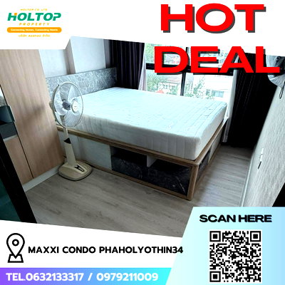 คอนโดให้เช่า : #R9245  🎉 100269 ให้เช่าคอนโด Maxxi Condo Phaholyothin34