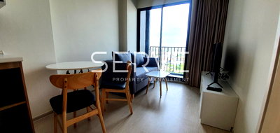 เช่าคอนโด เมืองทองธานี : 🔥ห้องกว้าง 1นอน แต่งสวย วิวดี ไม่โดนบล็อก เฟอร์จัดเต็มมาก พร้อมอยู่ คอนโดทำเลดี เดินเพียง 20ก้าว ถึง MRT ศรีรัช  @ Nue Noble Chaengwattana 