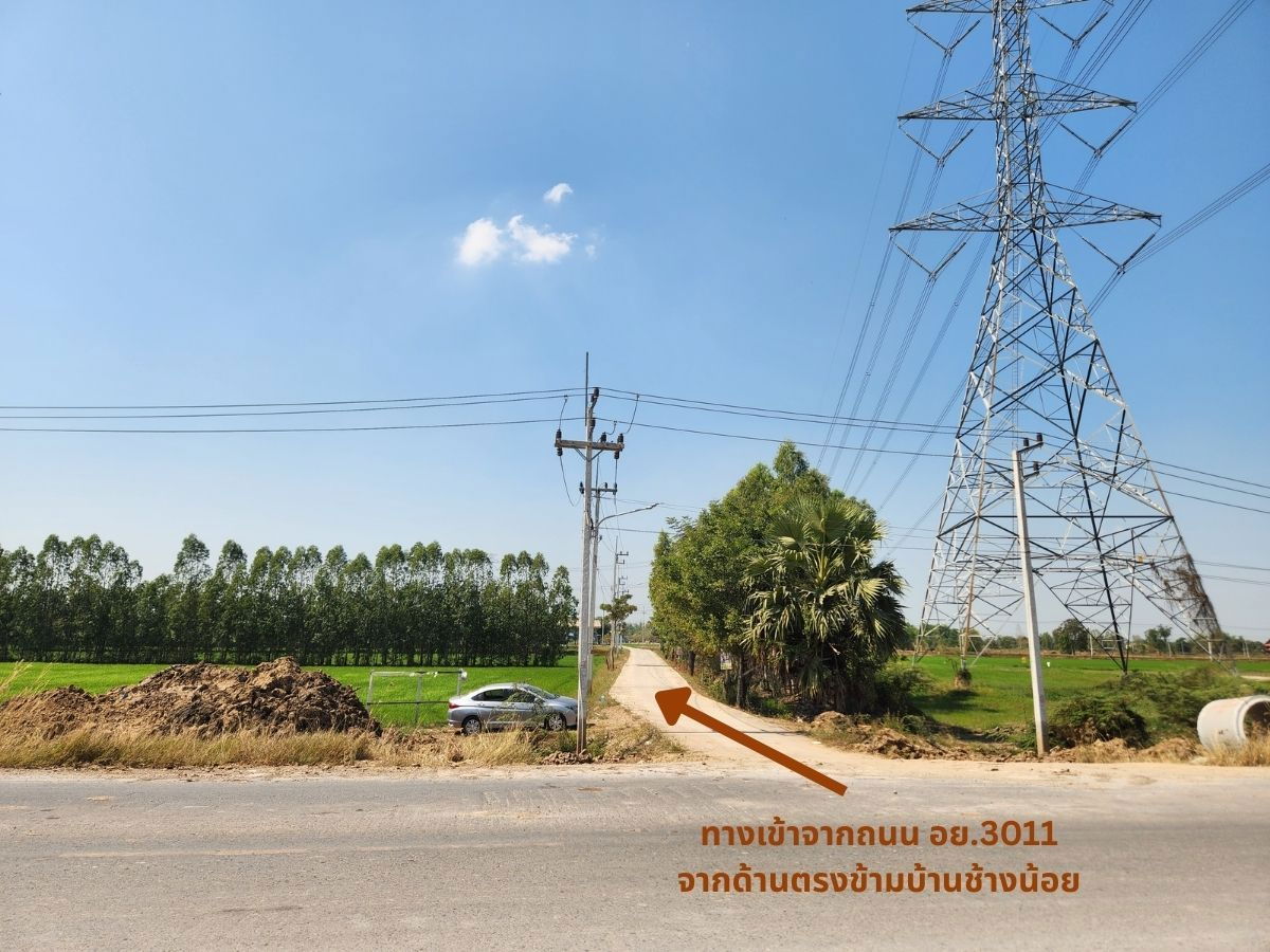 รูป ขาย ที่ดิน 9-3-04 ไร่ ติดถนนคอนกรีต ใกล้ อบต.กระแชง อ.บางไทร ไร่ละ 6.5 แสน - รูปที่ 6/10