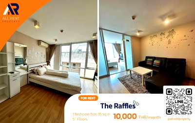 Condos for rent Sutthisan Winitchai Road : Urgent Rental 🔥 The Raffles Ladprao 42/1 | 5th Floor | Beautiful View | 1 Bedroom | Only 400 meters from MRT Yellow Line (Phawana Station)