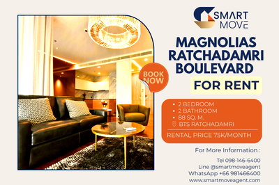 Condos for rent : Rent ! prime area, big size, city view, high floor 40+ ! Code C20221203048.Magnolias Ratchadamri Boulevard, 2 bed, 2 bath, furnished, ready to move in
