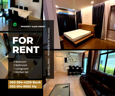 Houses for rent Prawet : Setthasiri Pattanakarn, original design of Modern Nostalgia, fully decorated, ready to move in 