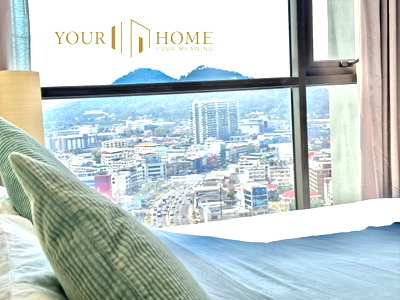 คอนโดให้เช่า : Keen condo 1 ห้องนอน ชั้น 21 วิวภูเขา 35 ตรม พร้อมเข้าอยู่ คอนโดใจกลางศรีราชา