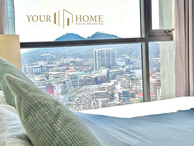 Keen Condo, a popular condo in the heart of Sriracha favored by Japanese residents. 1 bedroom, 21st floor, mountain view, 35 sq m, ready to move in.