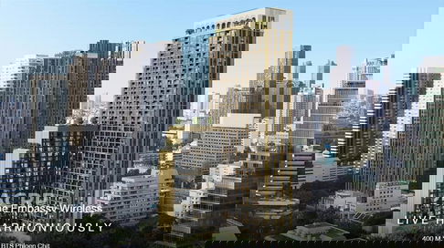 ขายคอนโด 2 ห้องนอน 2 ห้องน้ำ ห้องมุมชั้นสูงวิวสวย The Embassy Wireless รหัสทรัพย์ 00160555