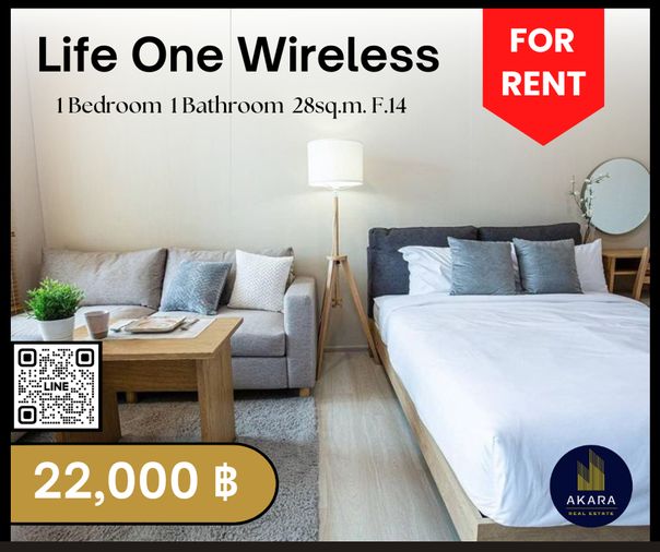 🟨🟨🟦🟦[ ให้เช่า ] Life One Wireless🟦🟦🟨🟨 คลิ๊ก‼️ Akara Real Estate ✅✅✅ "ตอบไว ทันใจ ใส่ใจทุกขั้นตอน"