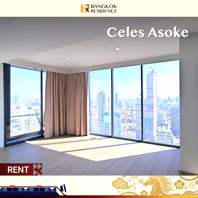 Condos for rent :  Celes Asoke 💎 Elegant unit with brand-new ✨ Near MRT Sukhumvit 