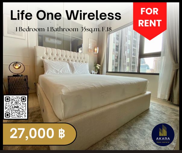 🟨🟨🟦🟦[ ให้เช่า ] Life One Wireless🟦🟦🟨🟨 คลิ๊ก‼️ Akara Real Estate ✅✅✅ "ตอบไว ทันใจ ใส่ใจทุกขั้นตอน"