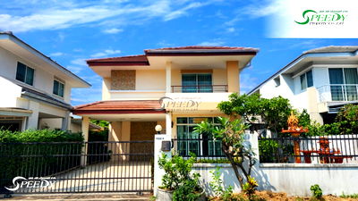 เช่าบ้านเดี่ยว ถนนพระยาสุเรนทร์ : ให้เช่าบ้านเดี่ยว 2 ชั้น หมู่บ้านมนเทียรทิพย์ บางชัน กรุงเทพฯ ใกล้รถไฟฟ้าสายสีชมพู 🏡