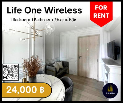 Condos for rent : 🟨🟨🟦🟦[FOR RENT] Life One Wireless🟦🟦🟨🟨 Click‼️ Akara Real Estate ✅✅✅ "Fast response, Prompt service, Full support"